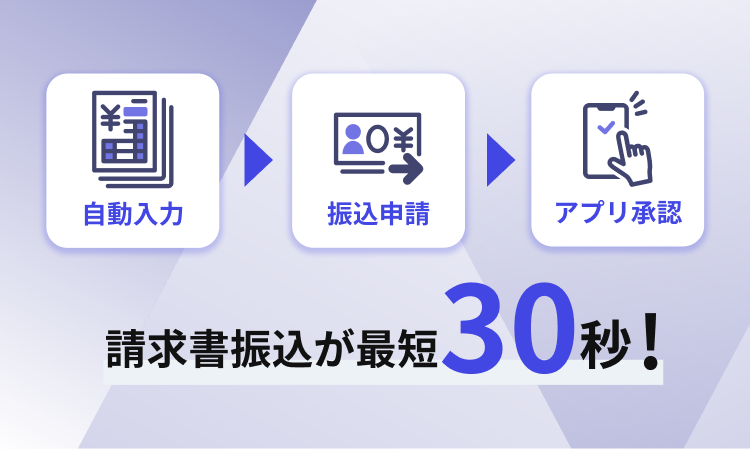 請求書処理から振込まで一つの画面で完結